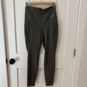 Olive Green High-Waisted Leggings